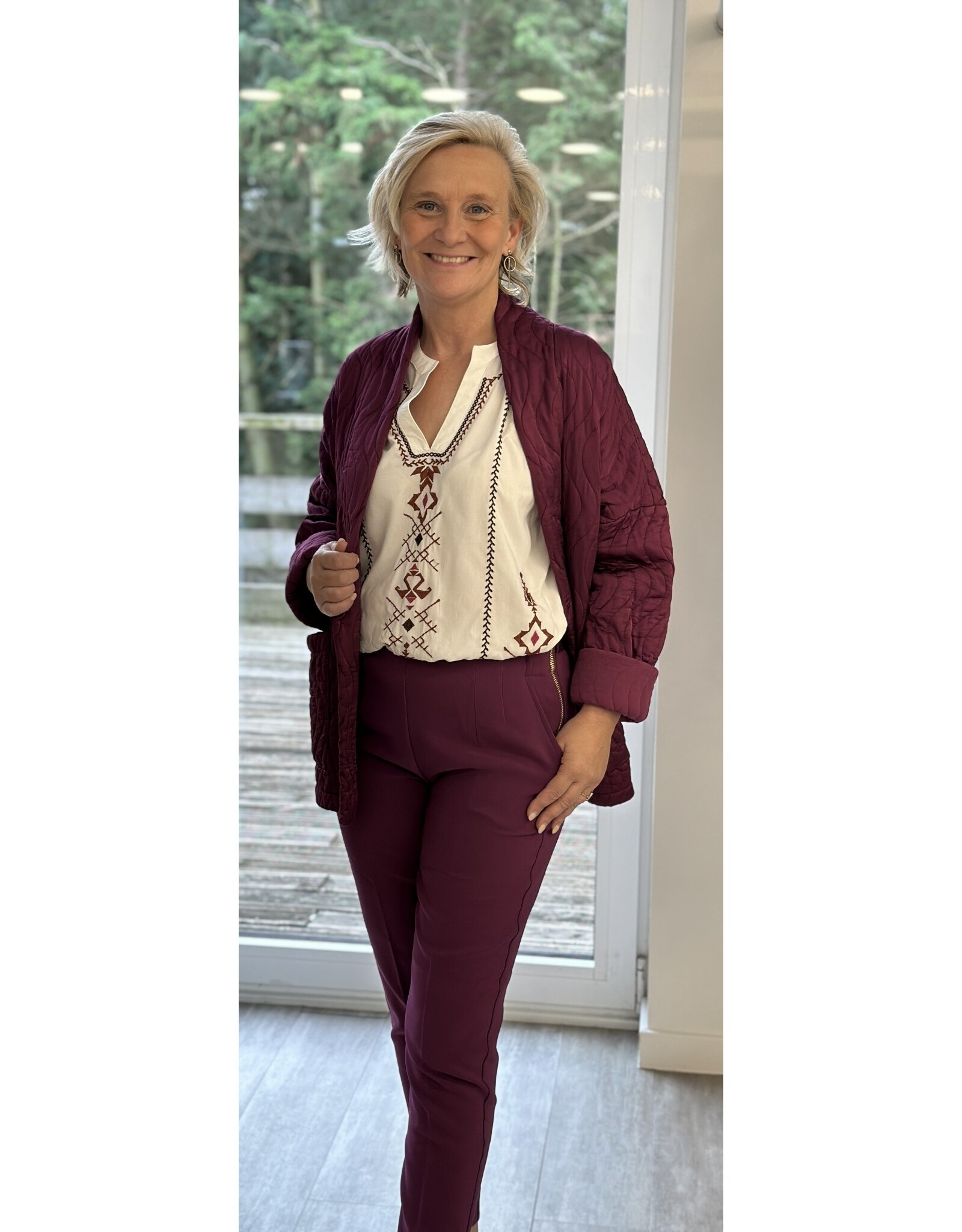 Broek donker fushia