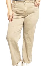 Broek Beige/kaki met wijde pijp