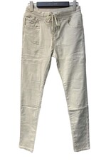 Broek met elastiek beige