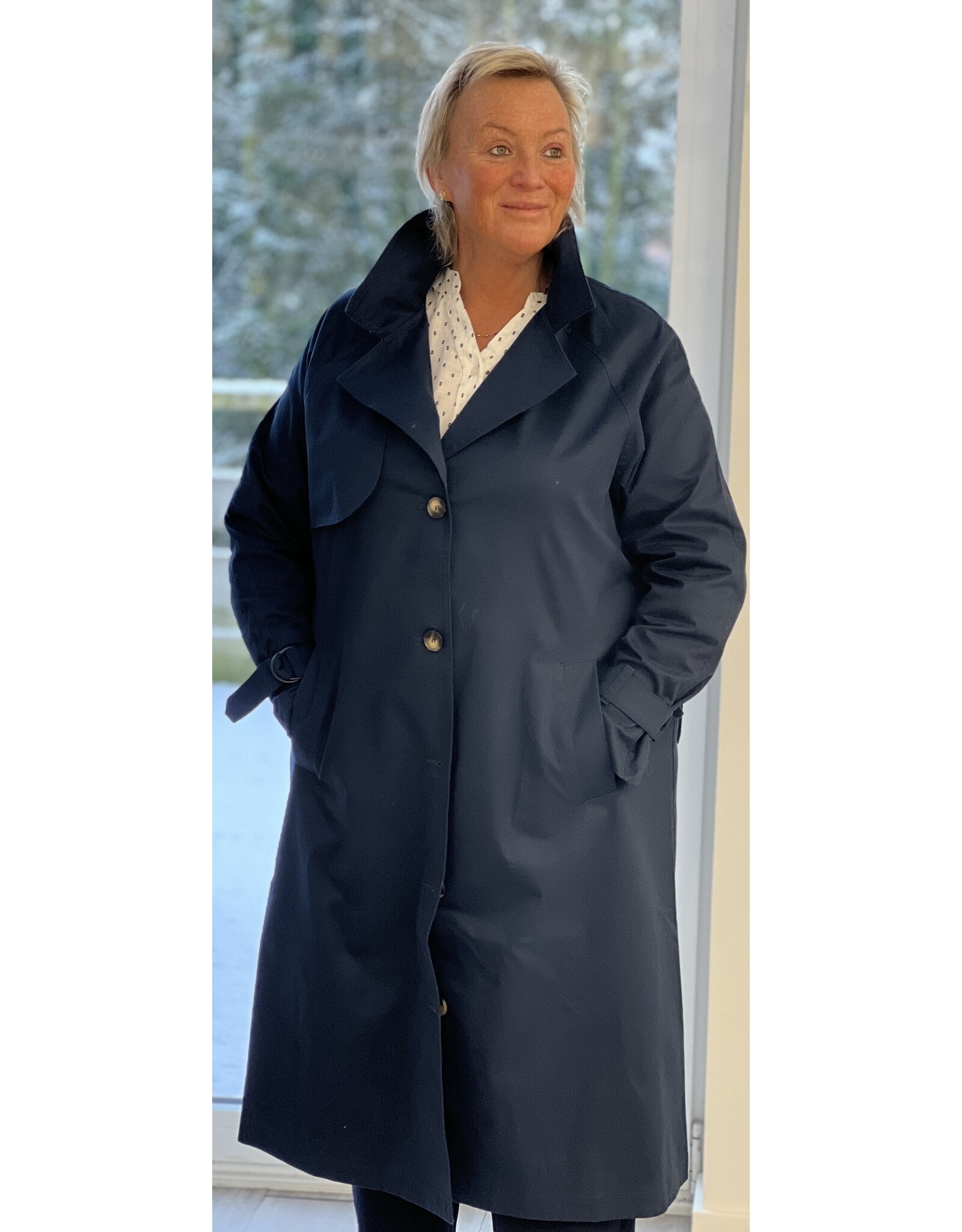 Kaffe Mantel marine blauw