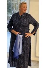 Kleed blauw/zwart print