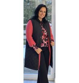Cream Body warmer zwart lang