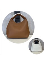 Handtassen Handtas cognac/wit
