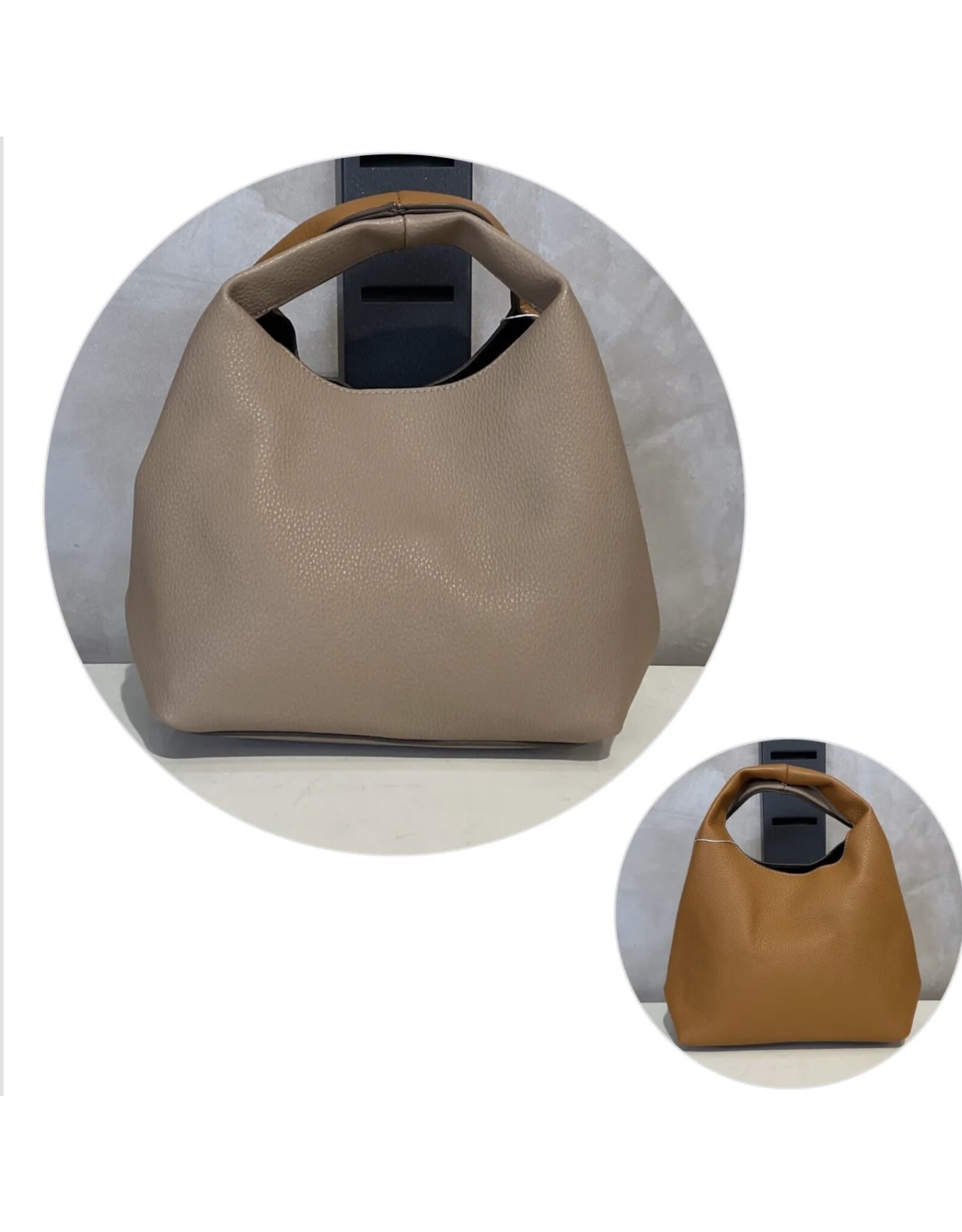 Handtassen Handtas taupe/cognac