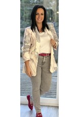 Brussel blazerjas grijs/fushia