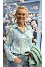 Brussel Bloes blauw/mintgroen