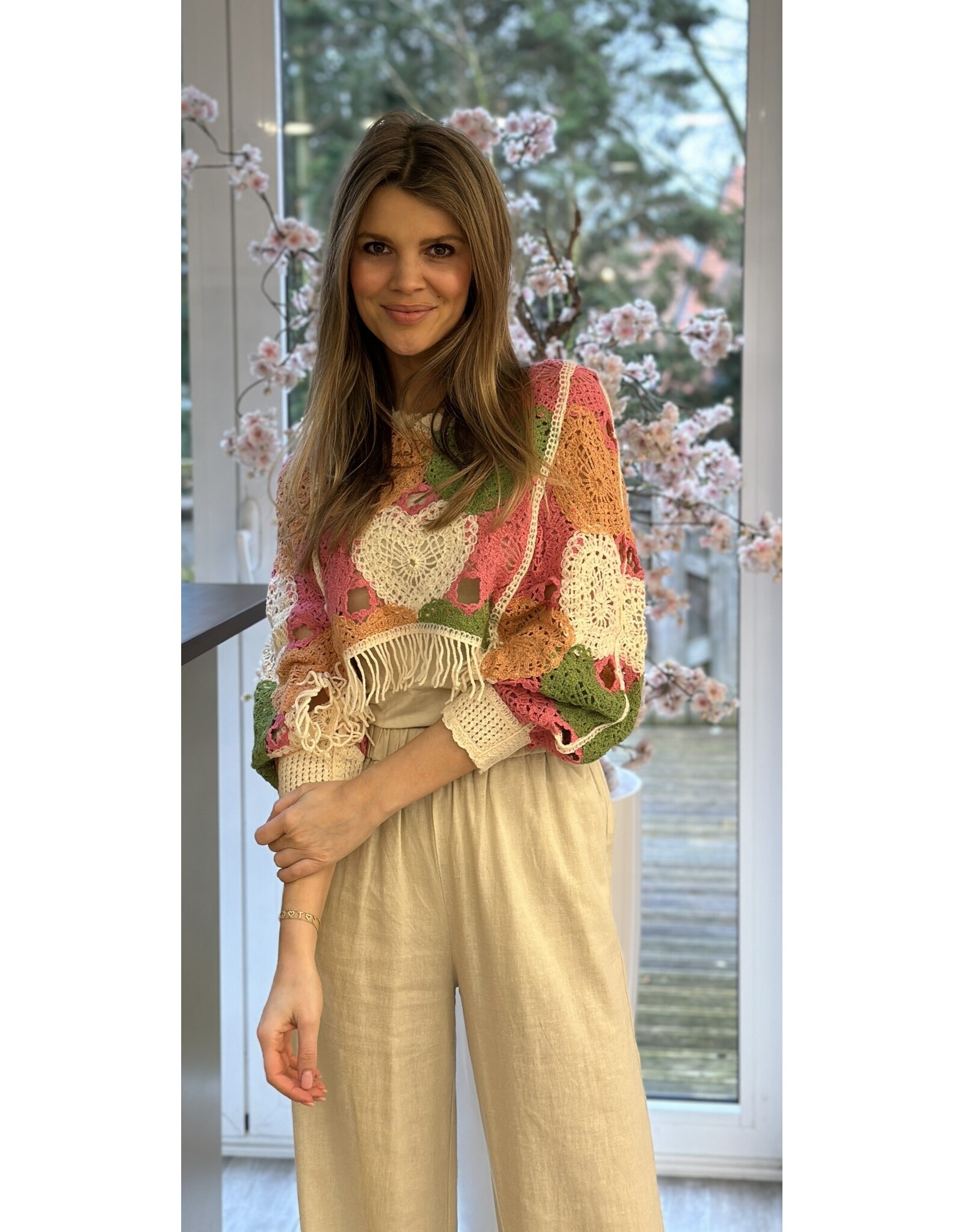 Parijs Trui gehaakt multicolour