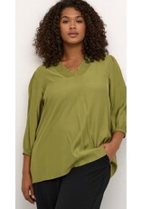 Kaffe Bloes groen V hals