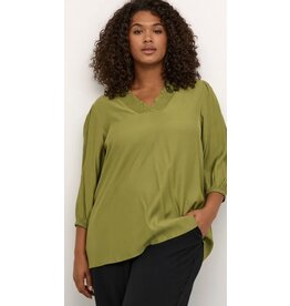 Kaffe Bloes groen V hals