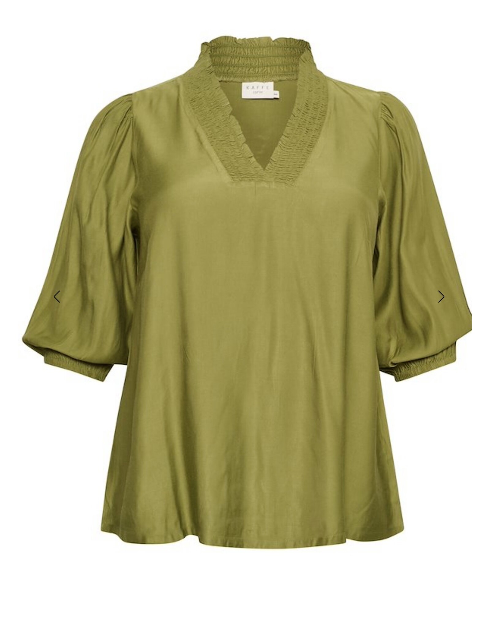 Kaffe Bloes groen V hals