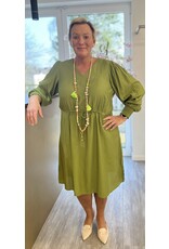 Kleed V hals Calla green