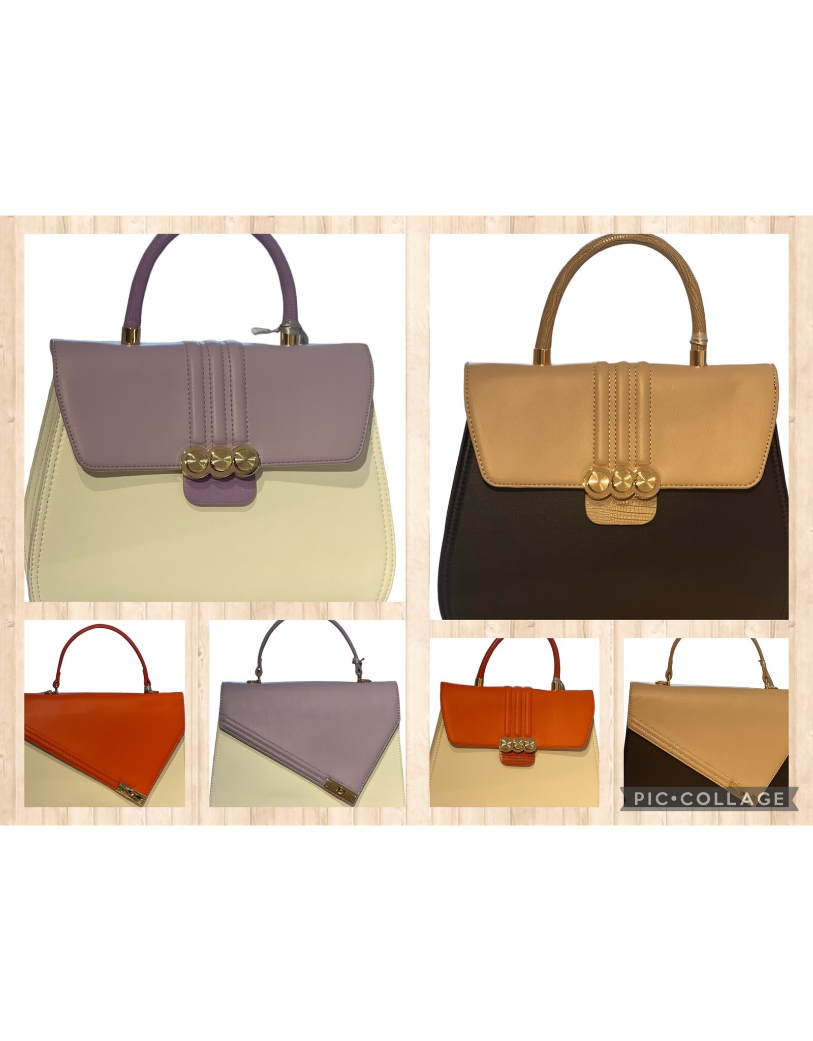 Handtassen Handtas diverse kleuren gouden slotje