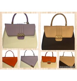 Handtassen Handtas diverse kleuren gouden slotje