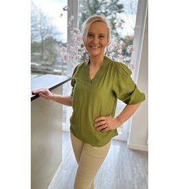 Kaffe Bloes V hals groen