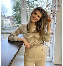 Parijs Trui goud/bruin
