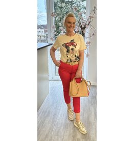 Parijs Broek chino fushia