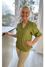 Kaffe Bloes V hals groen