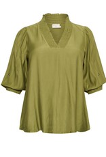 Kaffe Bloes groen V hals