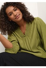 Kaffe Bloes groen V hals