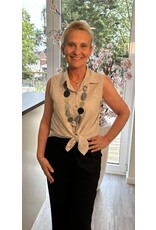 Italie Top bruin met kraag