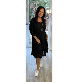 Gilet zwart met glitterdraad