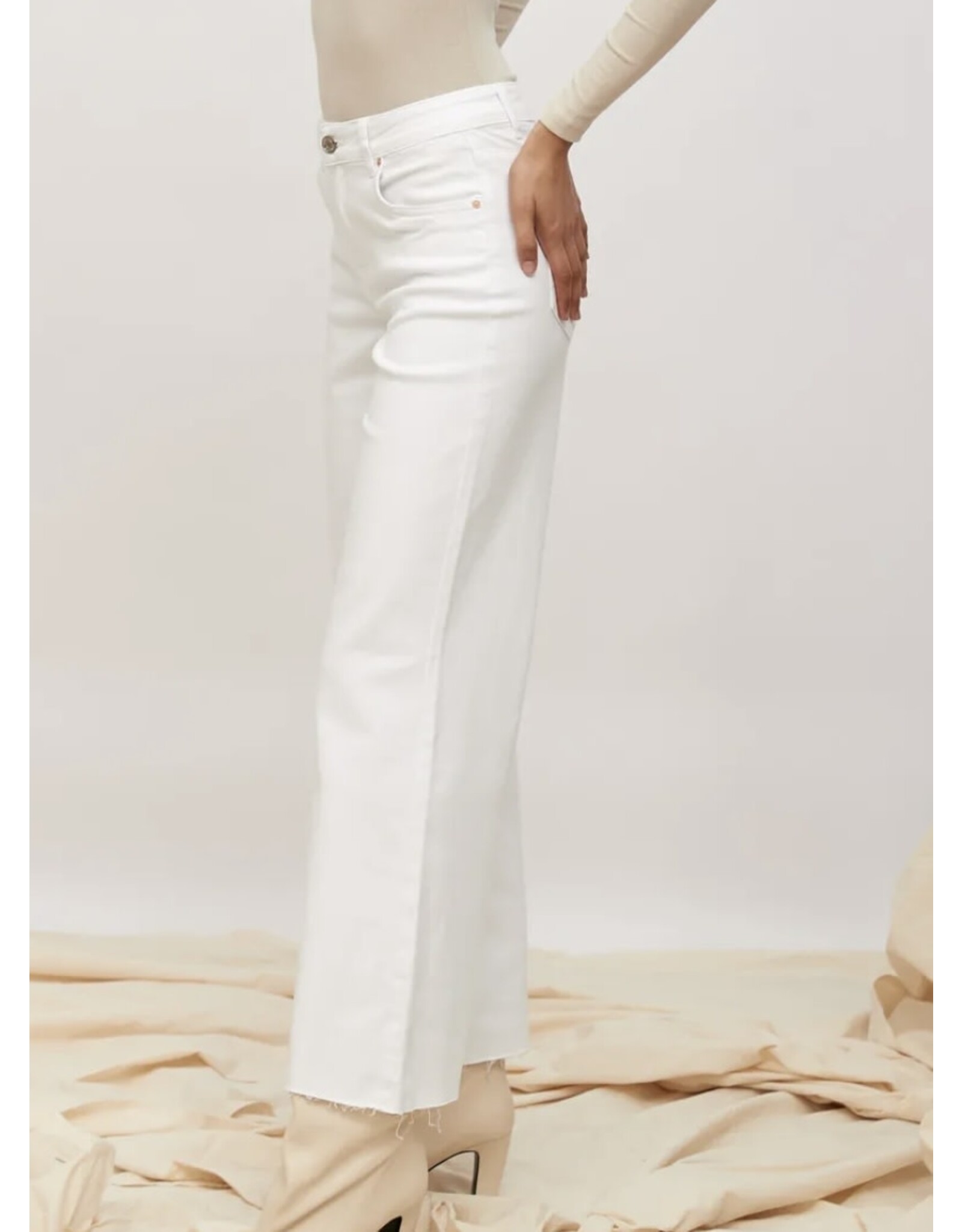 Parijs Broek toxik wit wijde pijp