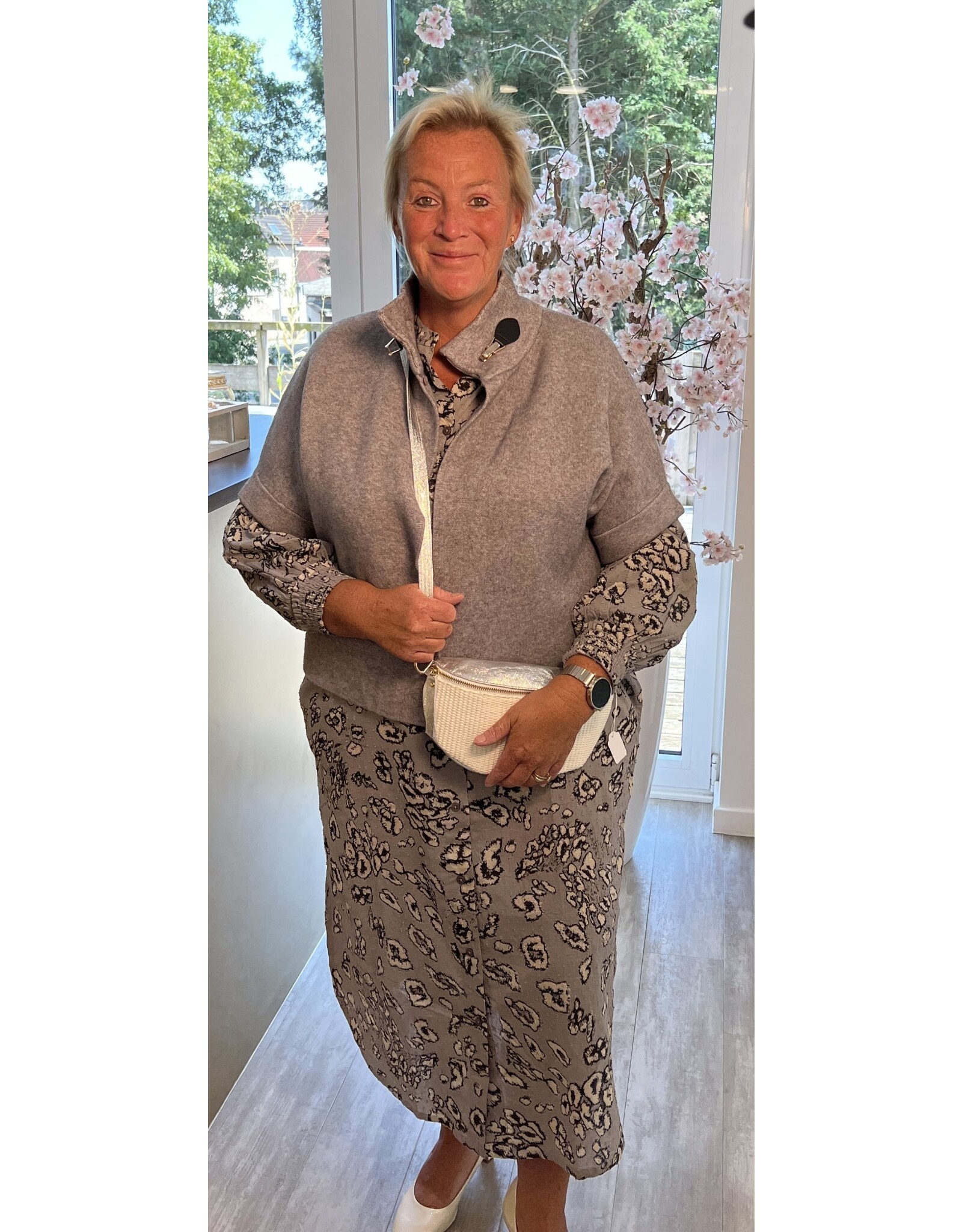 Kaffe Kleed Kaffe kaliga grey/black leopard