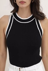 Parijs Top zwart/wit