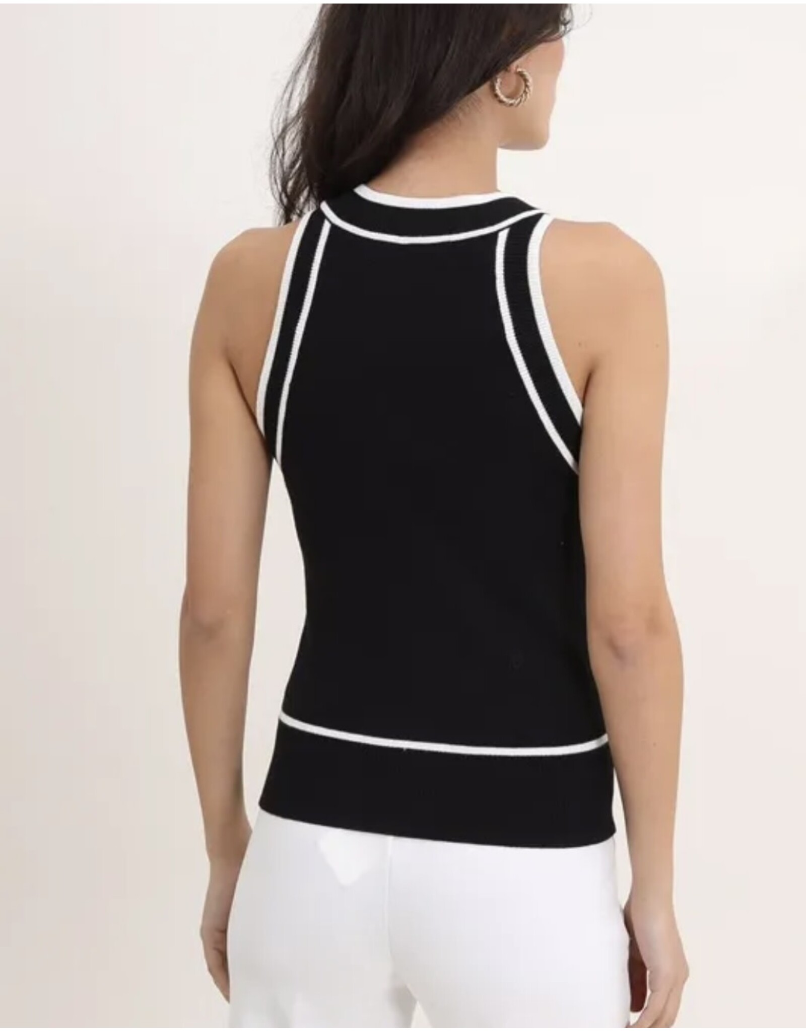 Parijs Top zwart/wit