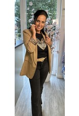 Parijs T shirt zwart met gouden hart