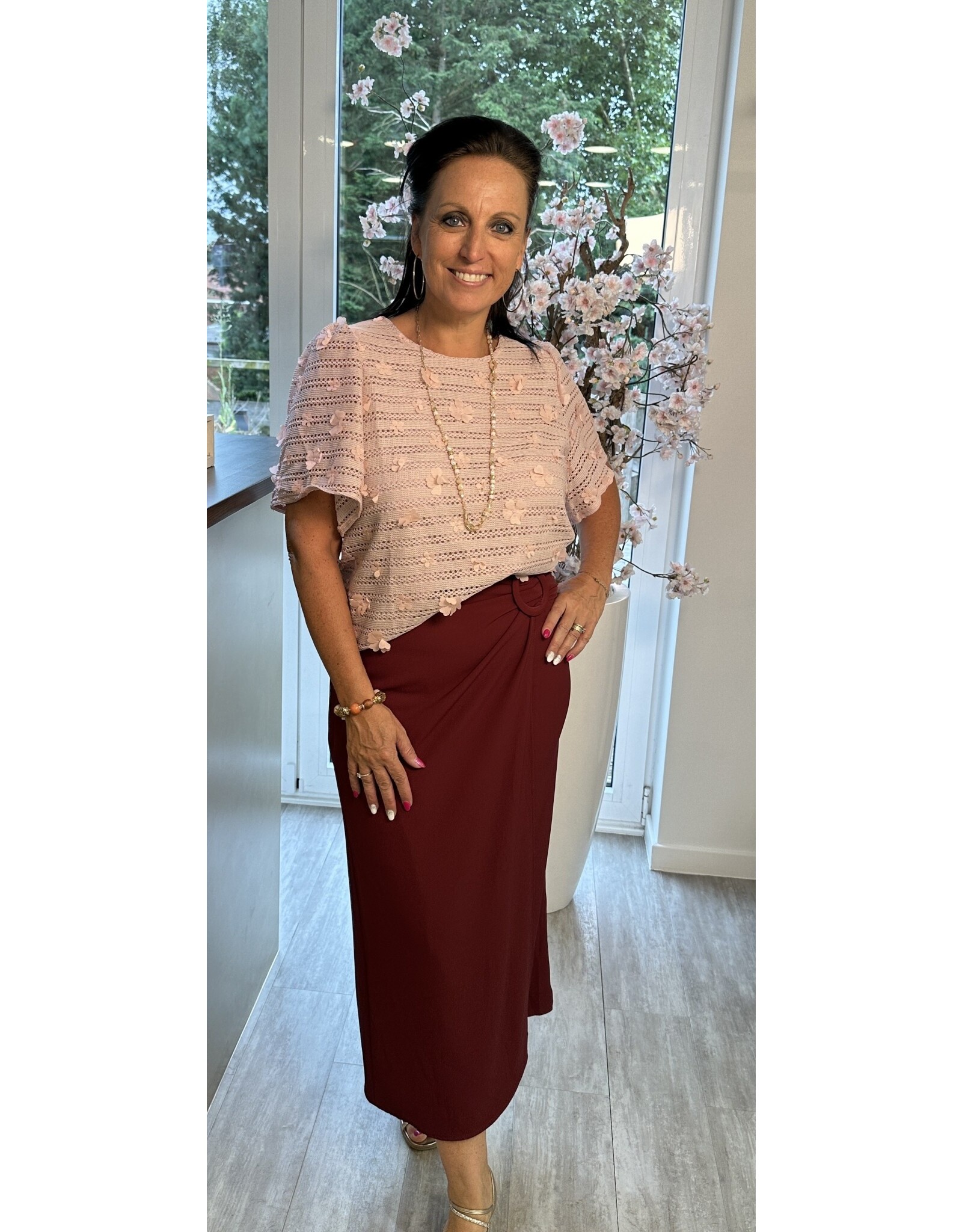 Parijs Rok choco lederlook