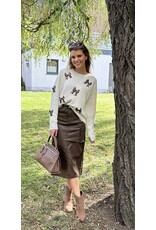 Parijs Rok choco lederlook