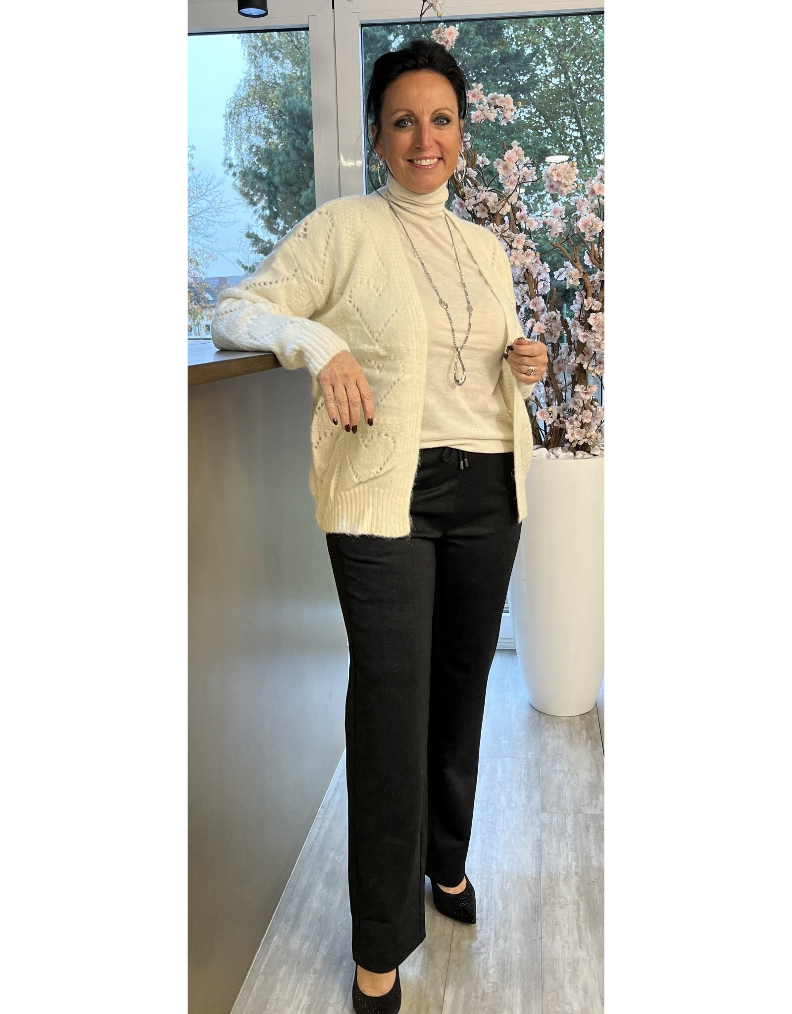 Parijs Gilet beige hartjes