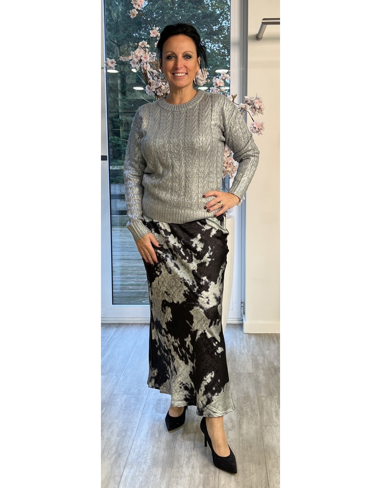 Kaffe KAasky skirt black/silver