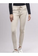 Brussel Broek velours beige met elastiek