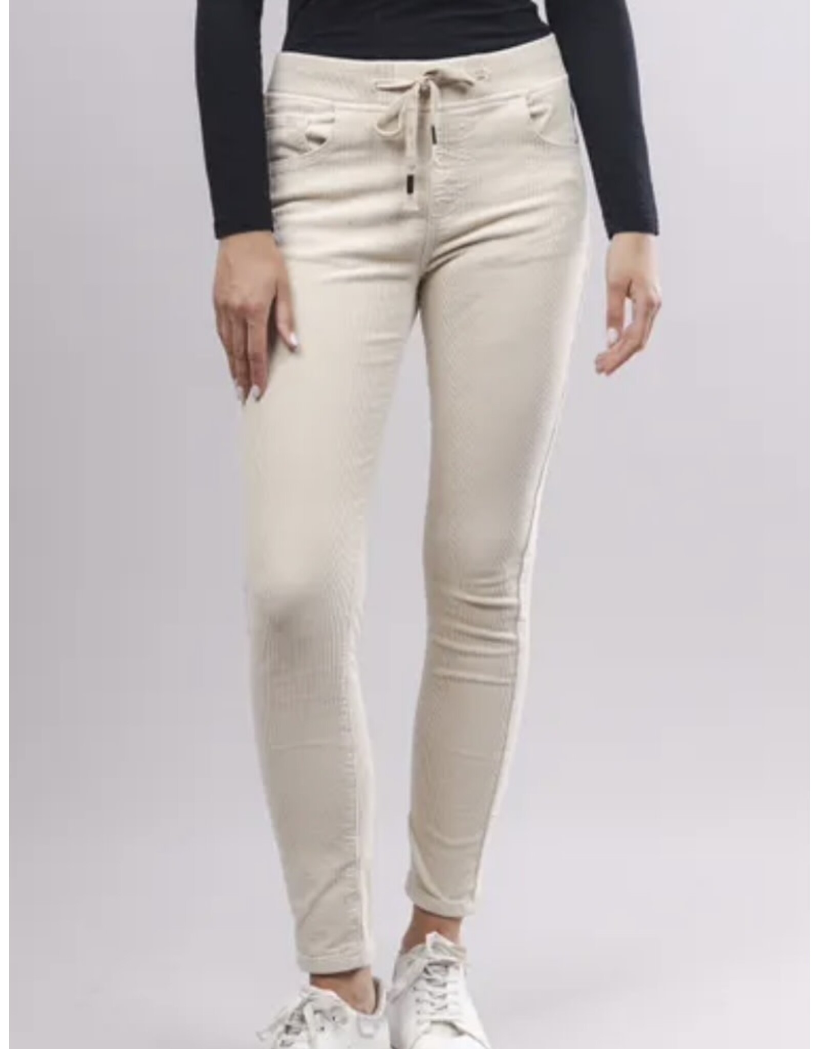 Brussel Broek velours beige met elastiek