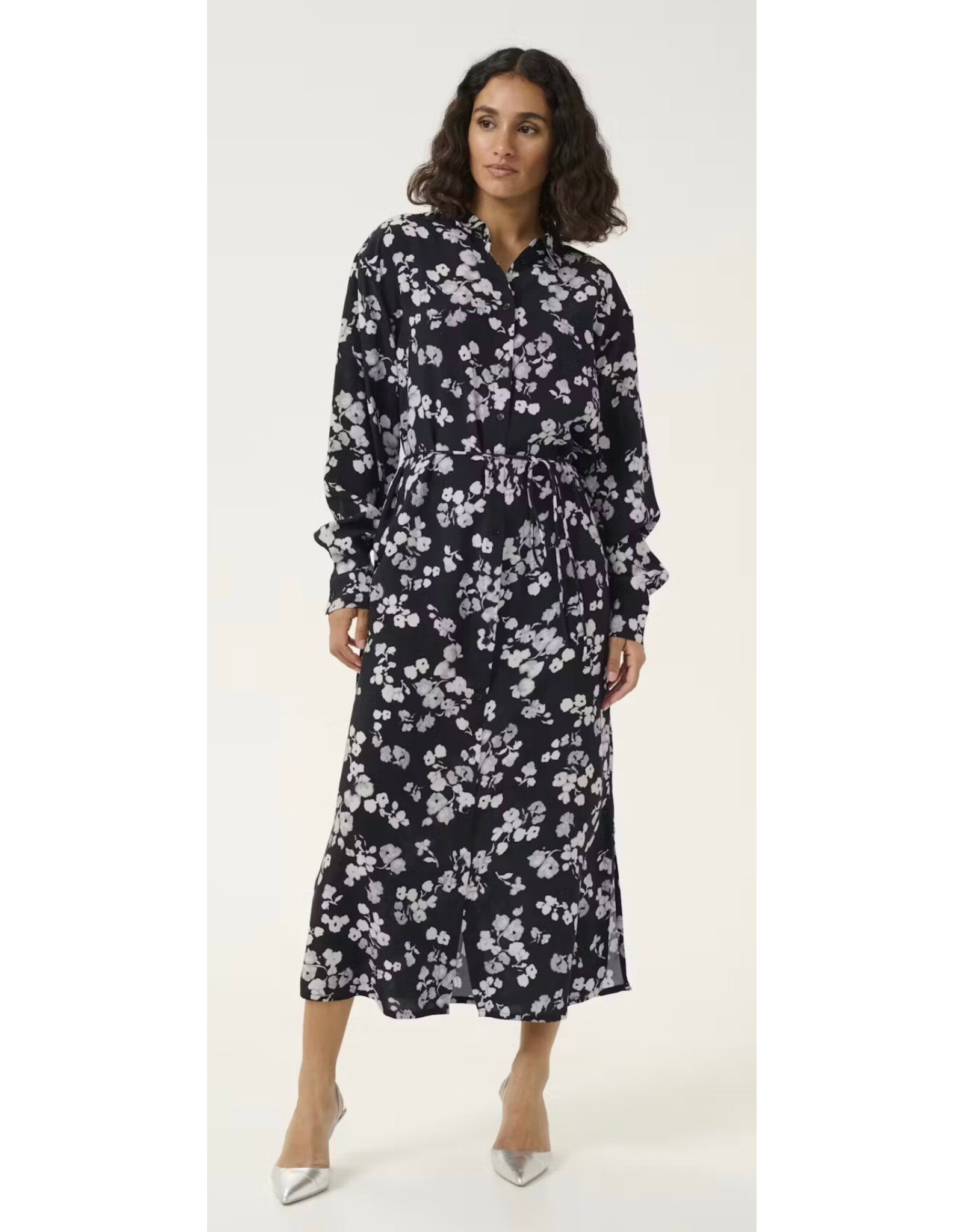 Kaffe Kleed lang Marine flower