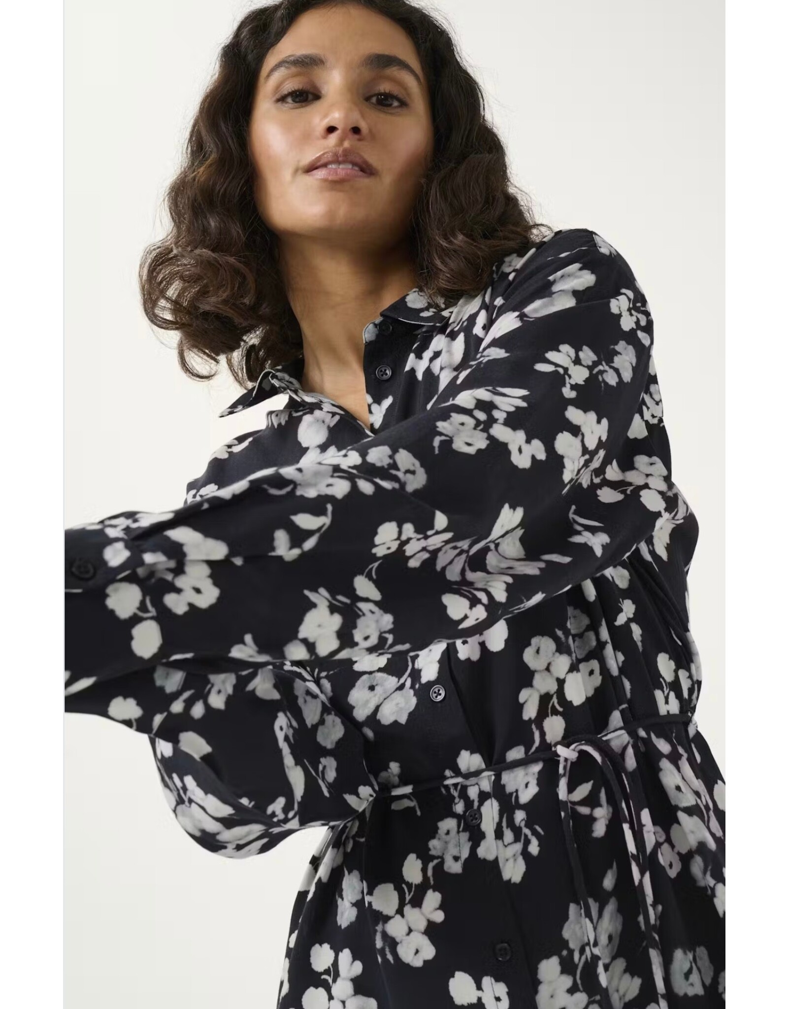 Kaffe Kleed lang Marine flower