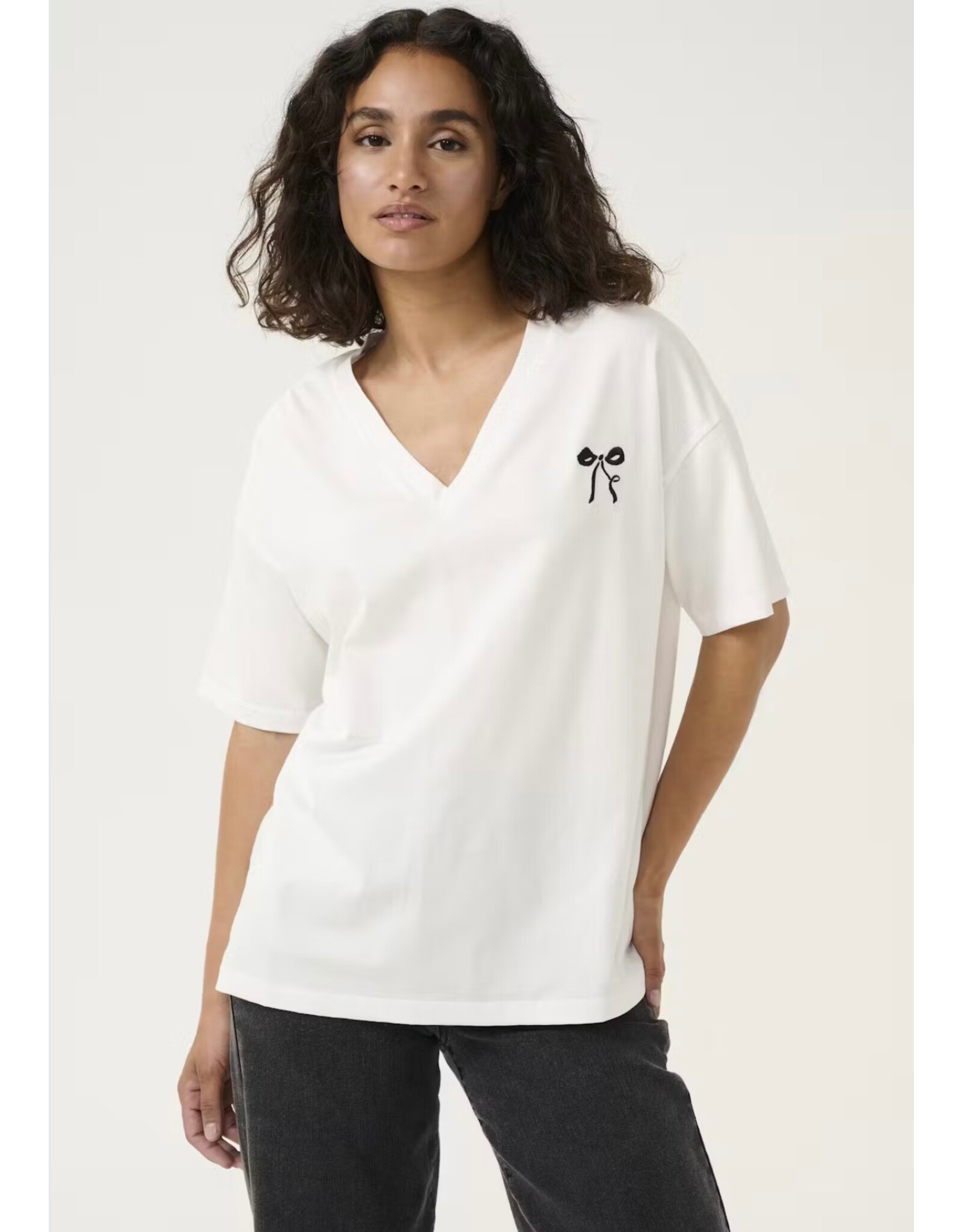 Kaffe T shirt Bowie white