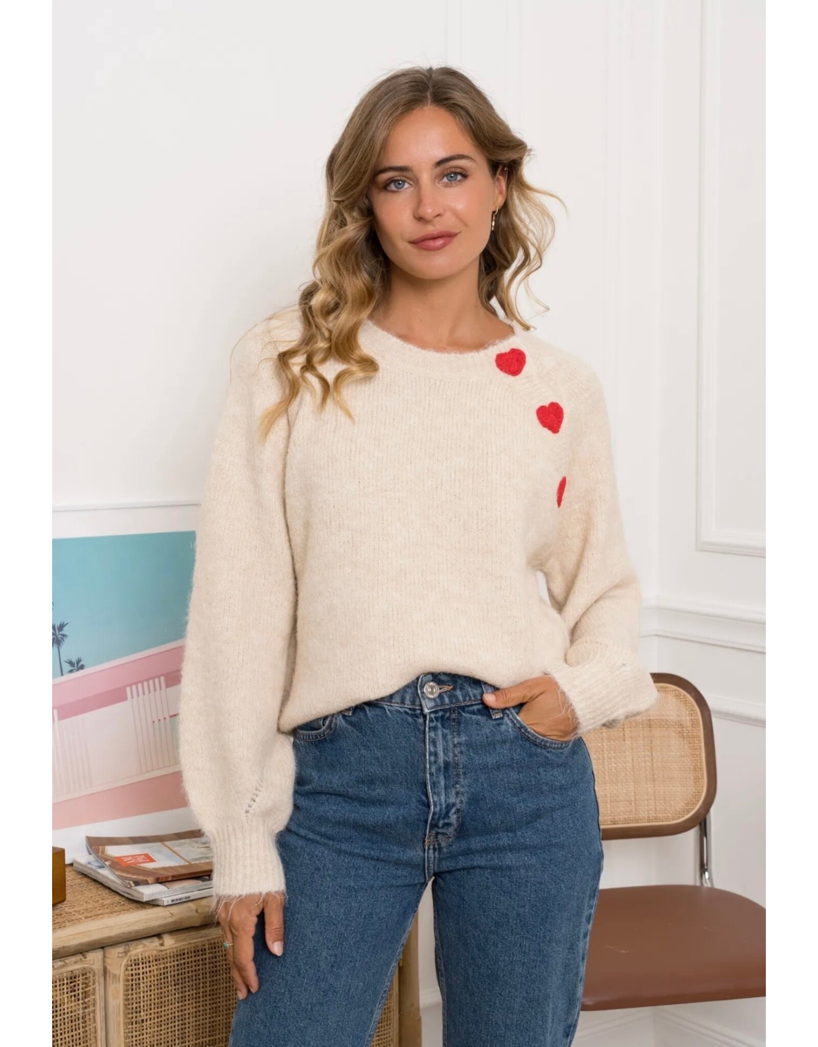 Parijs Trui beige met hart