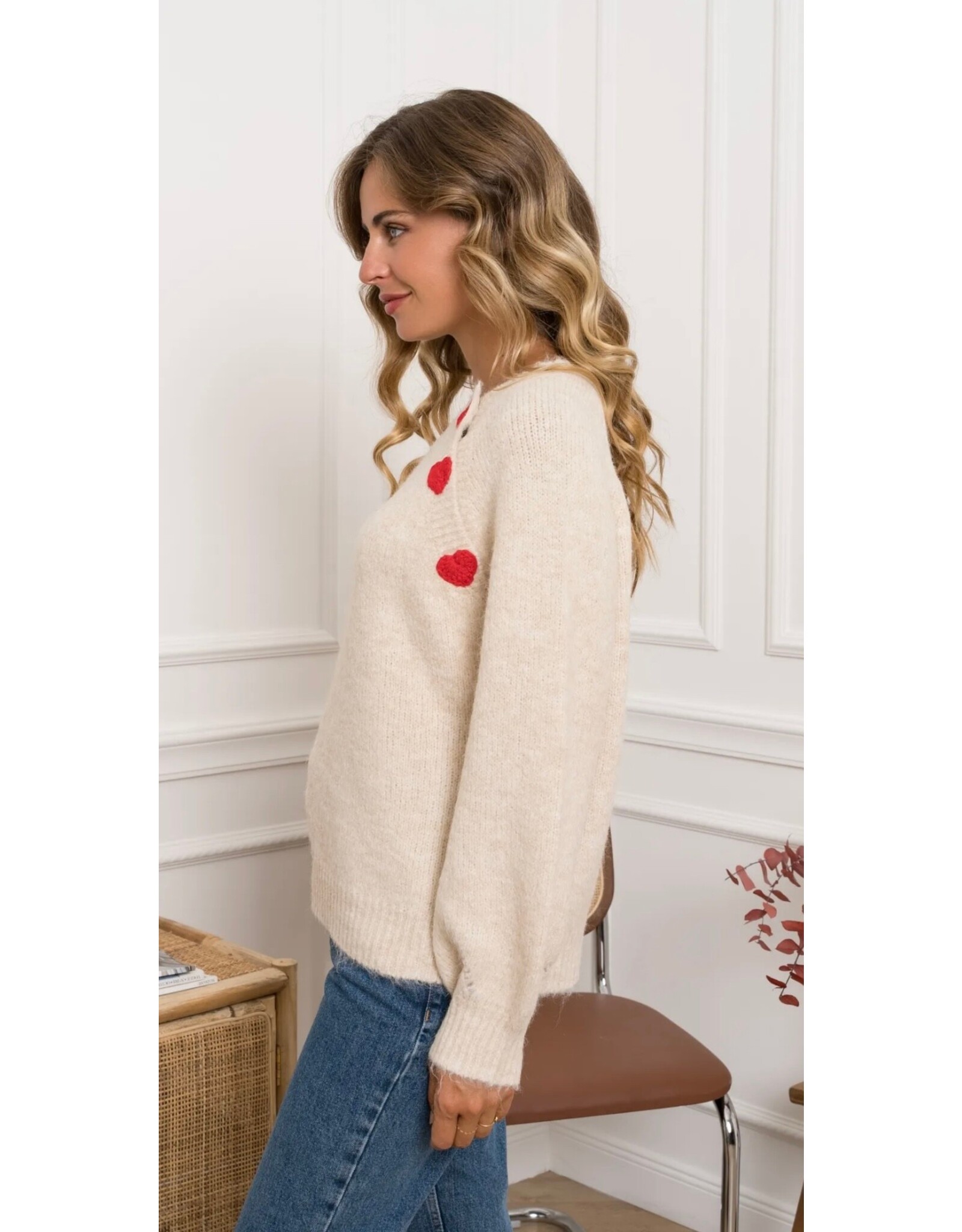 Parijs Trui beige met hart