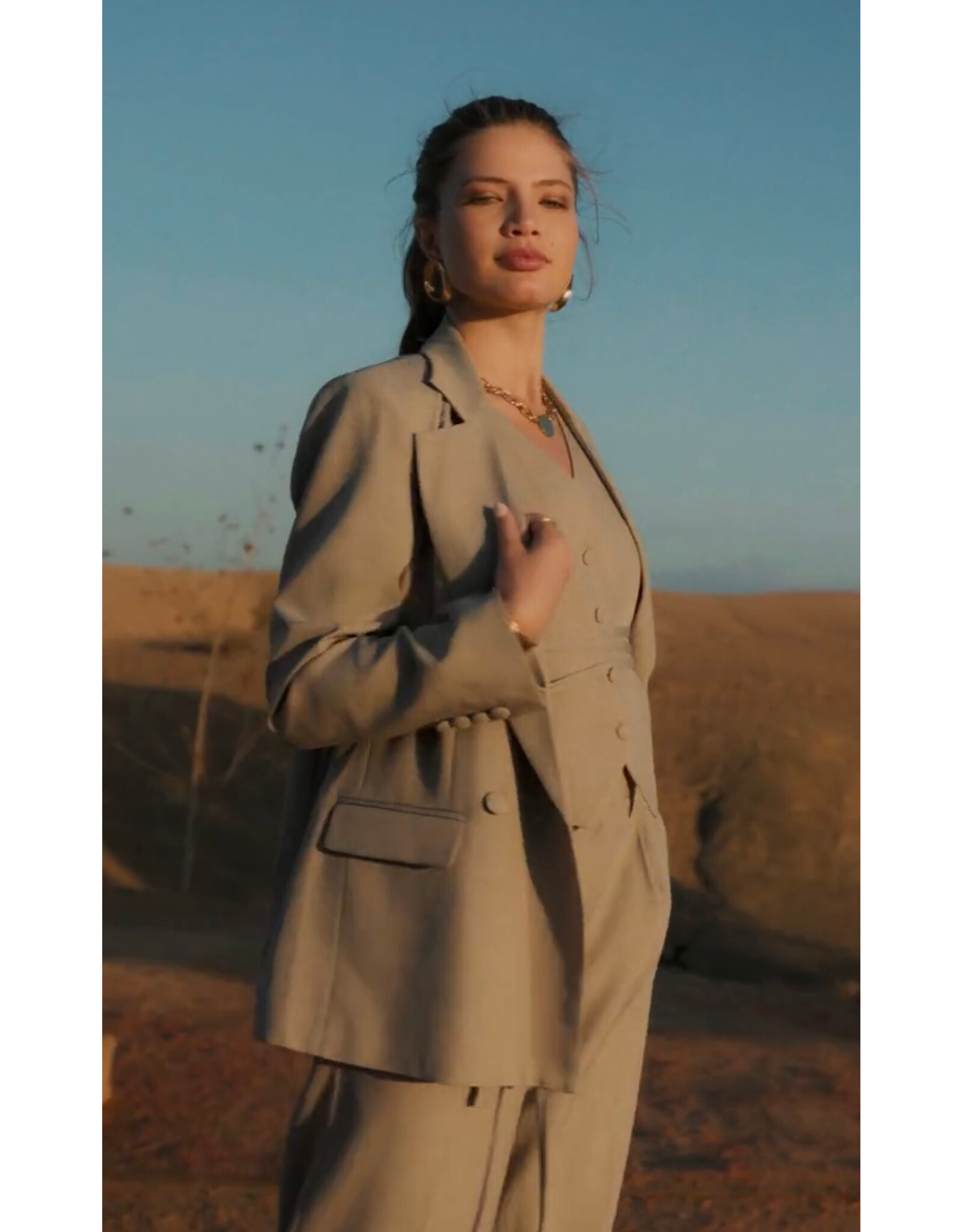Parijs Jas blazer taupe