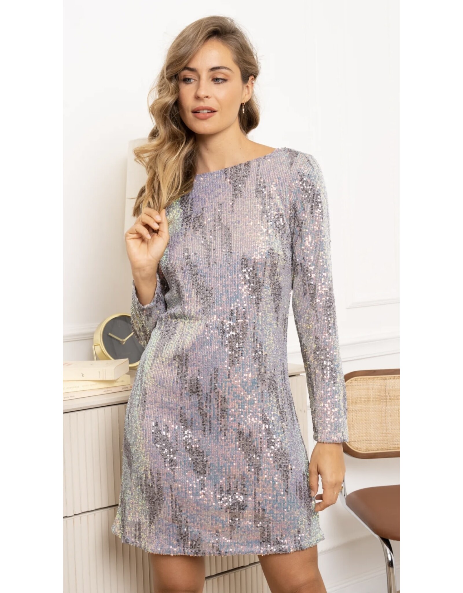 Kleed multicolour glans met paillettes