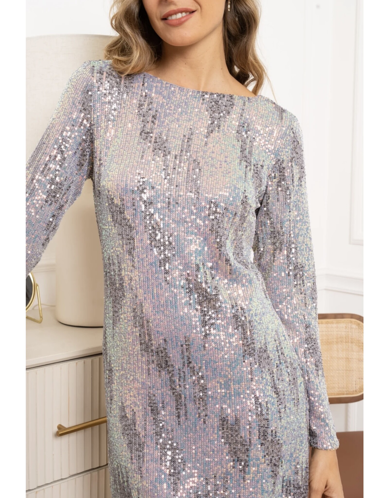 Kleed multicolour glans met paillettes