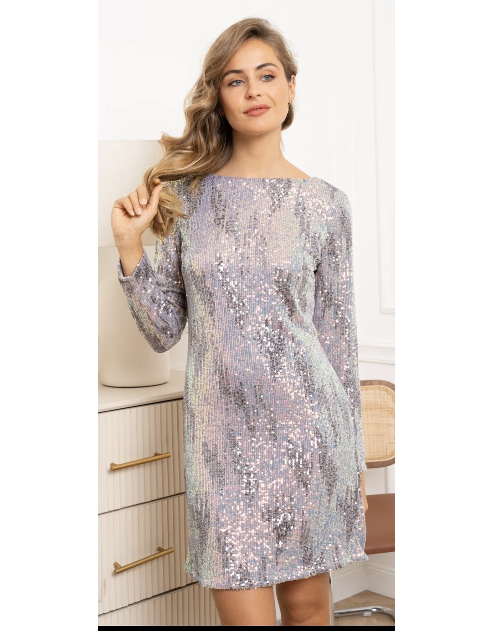 Kleed multicolour glans met paillettes