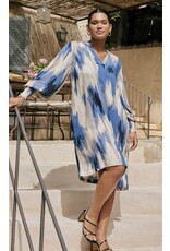 Kaffe Kleed kaffe curve blauw abstract