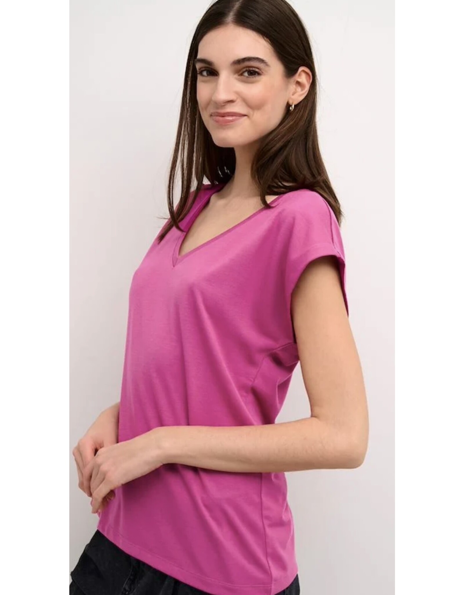 Kaffe T shirt kaffe kalise fushia