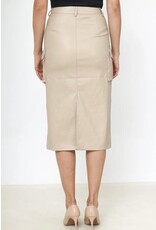 Parijs Rok lederlook beige