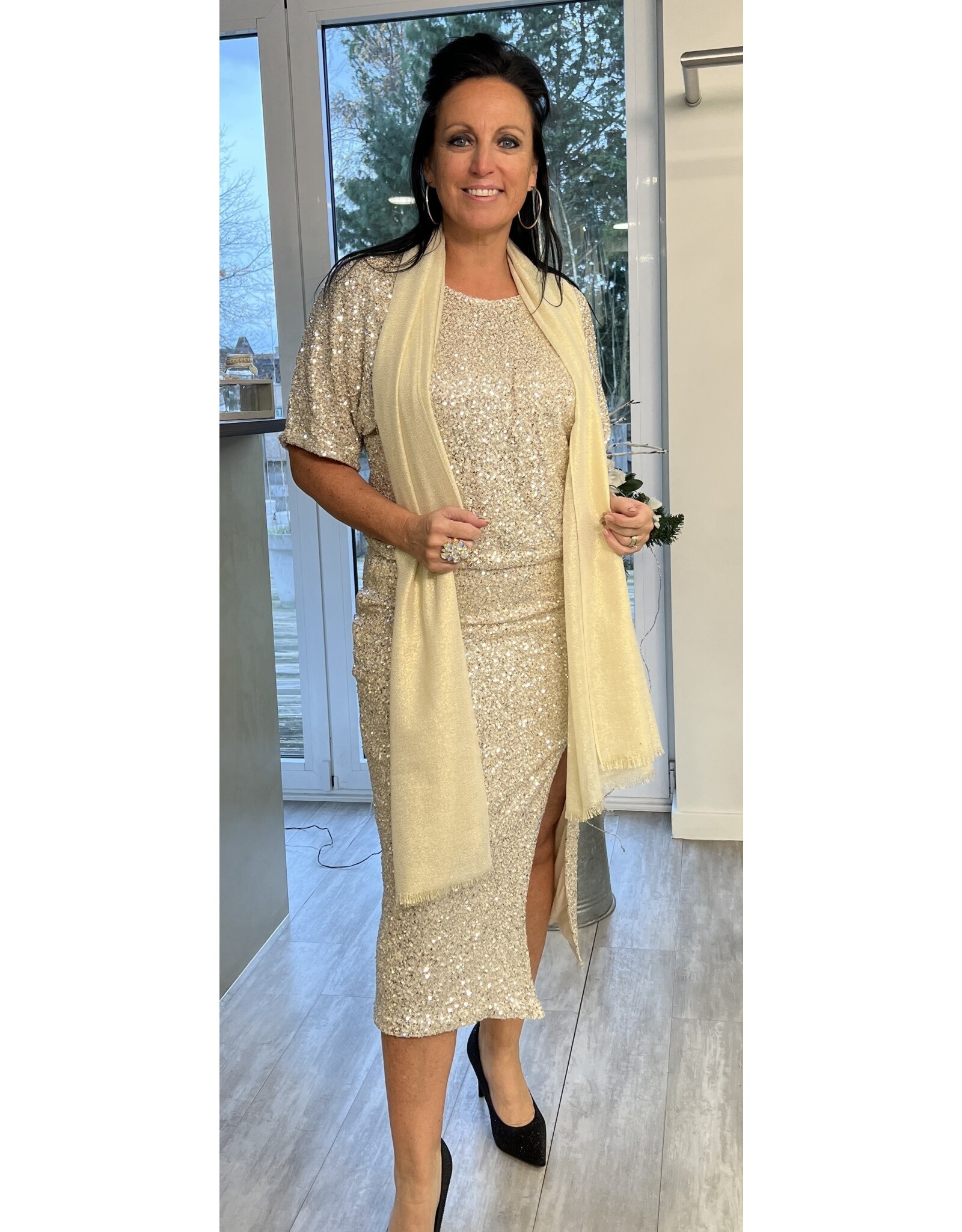 Brussel Rok goud met paillettes