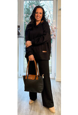 Italie Trui/sweater zwart met kap